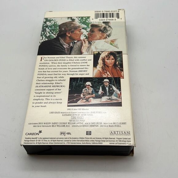 On Golden Pond VHS Katharine Hepburn, Henry Fonda, Jane Fonda VHS 1988 - Picture 2 of 3